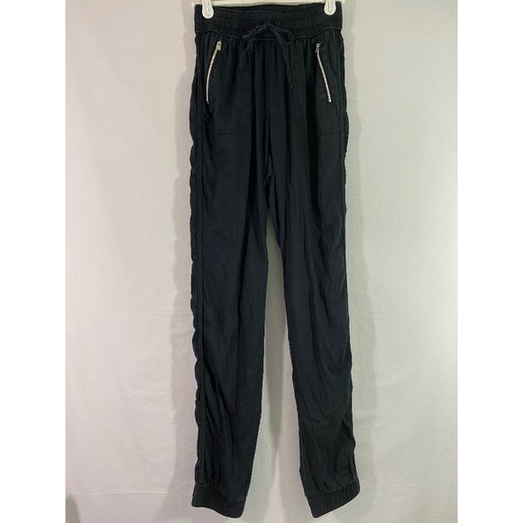 Hollister Navy Blue Jogger Pants Zip Pockets - Picture 1 of 7